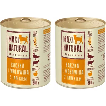 Krmivo pro psa 10 x Krmivo pro psa Maxi Natural Kachna Hovězí maso 800 g