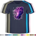 levne-detske-bavlnene-tricko-potisk-fialovy-jednorozec Barva: Navy - tmavě modrá, velikost: 116