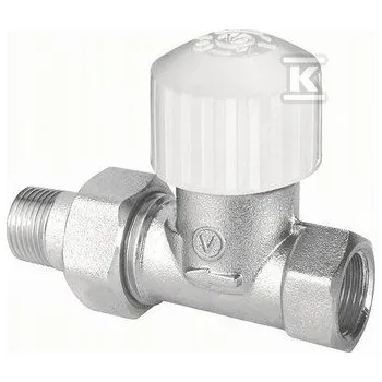 Ventil Termostatický ventil přímý VECTOR poniklovaný s ruční hlavicí