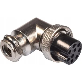 Elektrický konektor Wtyk mikrofonowy kątowy CB 9PIN konektor na kabel