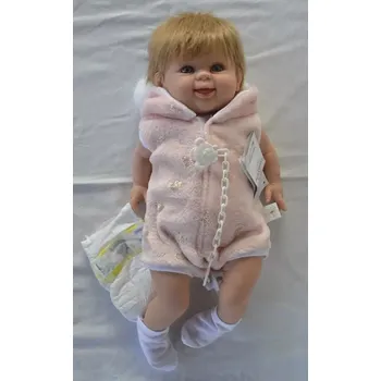 Panenka Realistická panenka Růženka ve třpytivém overalu od španělské firmy Marina & Pau (Rosie - 45 cm)