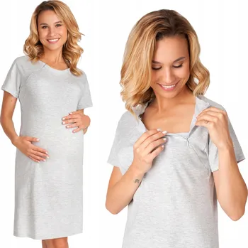 Dámská noční košile Košile pro kojící Przyszła Mama XXL bavlna krátký rukáv