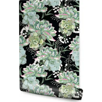 Fototapeta Tapeta do obýváku květiny kaktusy listy rostlin