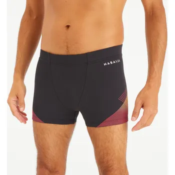 Dětský bazének DECATHLON Pánské boxerkové plavky 500 Fiti 4XL ORANŽOVÁ|ČERNÁ