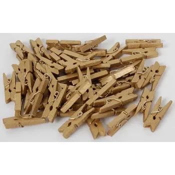 Vánoční dekorace Kolíčky dekorační Color 01 zlaté