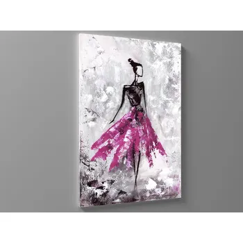 Obraz Obraz olejomalba baletka - růžová Rozměr: 60 x 90 cm