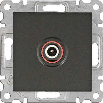 Elektrická zásuvka Anténní zásuvka nástěnná Hager černá