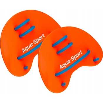 Tréninkové plavecké pádla na prsty s gumičkou Aqua-Sport Oranžová