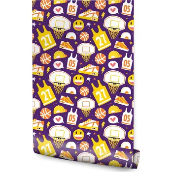 Fototapeta Dětská tapeta BASKETBAL Tenisky Sportovní Dekorace