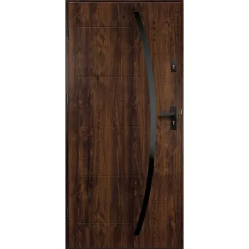 Vchodové dveře Vchodové dveře venkovní 90cm levé ořech 55mm OTEVÍRACÍ VEN