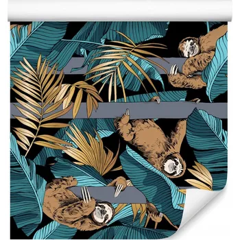 Fototapeta Tapeta do Ložnice LENOCHODI Banánové Listy Dekorace