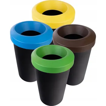 Odpadkový koš KADAX KOŠE NA TŘÍDĚNÝ ODPAD 4x25L - SADA 4 KOŠŮ