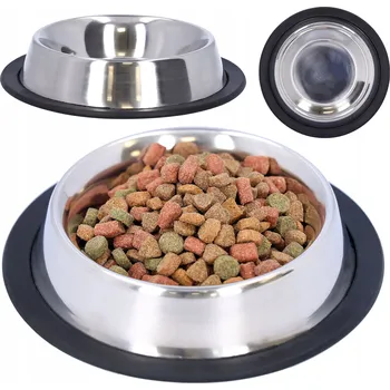 Miska pro psa Jedna kovová miska Cadro šedá 0,18 l