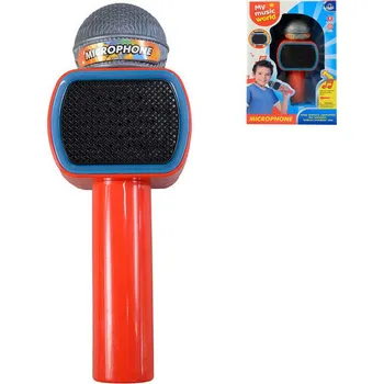 Hudební nástroj pro děti _Ostatní 1_ Mikrofon dětský karaoke s melodií na baterie LED Světlo Zvuk plast