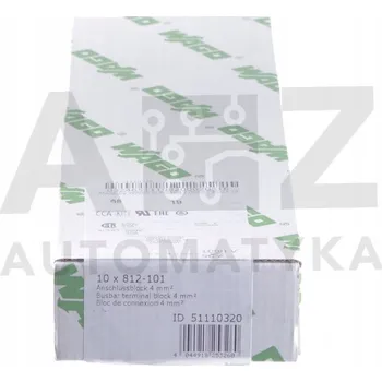 WAGO 812 812-101 812101 Svorkovnice na DIN lištu 4 mm2 ! 10 ks ! NOVÉ