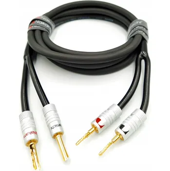 Audio kabel NAKAMICHI Reproduktorový kabel 2x2,5 s BFA konektory, 3,5 m