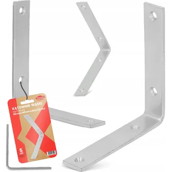 Úhloměr 5x OCELOVÝ ÚHELNÍK TESAŘSKÝ TRUHLÁŘSKÝ 100x100x20 mm MONTÁŽNÍ SPOJOVACÍ PRVEK