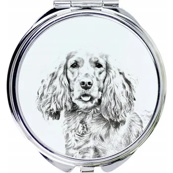 Kosmetické zrcátko Anglický kokršpaněl - kapesní zrcátko se psem, personalizované zrcátko
