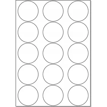 Samolepící etiketa Archy A4 samolepicí etikety kulaté fi57/10 listů