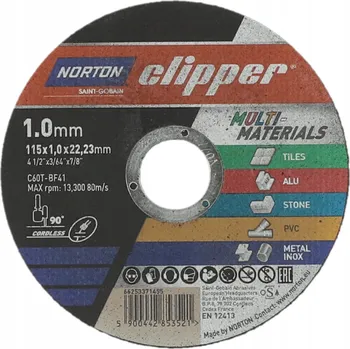 Řezný kotouč KOTOUČ NA ŘEZÁNÍ MULTI CLIPPER 115*1,0*22,2 NORTON