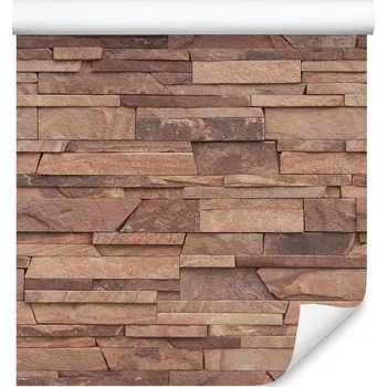 Fototapeta Tapeta do obývacího pokoje KAMEN Łupek 3D imitace cihly