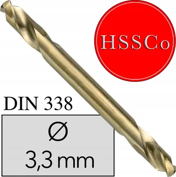 Vrták 3,3 mm Vrták Oboustranný HSSE Co5 NWWr