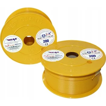 elektrický kabel Kabel LGY/H05V-K 0,35 mm2 200 m Žlutý