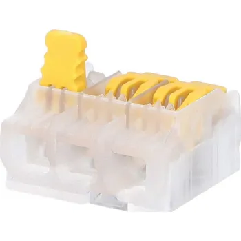 svorka Svorka krabicová páčková SLC 3 univerz., bezšroubová (3x0,2-4mm2, transparentní)