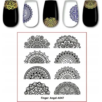 Přípravek na nehty Šablona / Destička na nehty pro zdobení nehtů