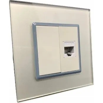 Elektrická zásuvka Nástěnná internetová zásuvka BarON 1FB šedá