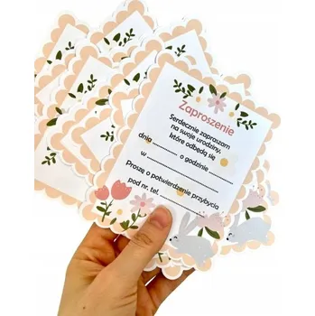 Obraz Narozeninové pozvánky s obálkami Jarní květiny, sada 8 ks