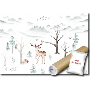 Fototapeta VINYLOVÁ FOTOTAPETA LES ZVÍŘATA STROMY 152x104 cm