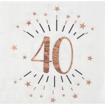 Papírový ubrousek Ubrousky k 40. narozeninám 33 cm 10 ks