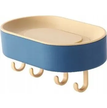 Mýdlenka Mýdlenka, držák na mýdlo s háčky, modrá podložka
