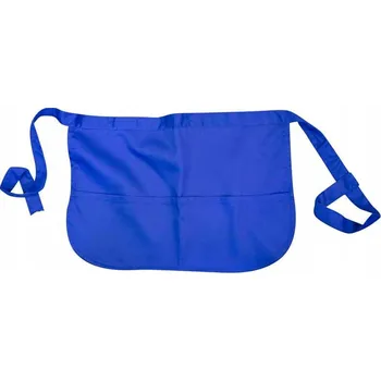 Kuchyňská zástěra Zásobník s kapsou FARTUCH BAROVÁ ZÁSTĚRA číšnická modrá malá