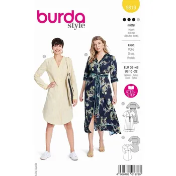 Burda Střih 5819 zavinovací šaty