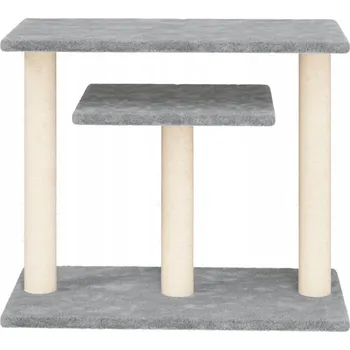 Škrabadlo pro kočky s platformami, světle šedé, 62,5 cm