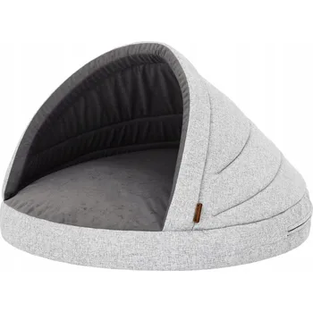 Pelíšek pro psa Doggy budka pro psa šedá 65 cm x 65 cm