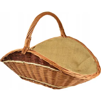 Proutěný KOŠ NA DŘEVO košík ke krbu JUTA