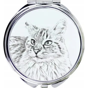Kosmetické zrcátko Balijské - kapesní zrcátko s kočkou, personalizované zrcátko do kabelky