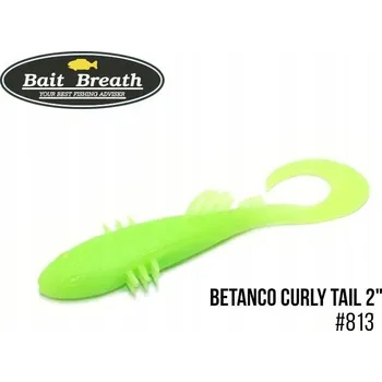 Umělá nástraha Nástraha měkká Bait Breath BeTanCo Curly Tail 2" S813 Glow Lime Chart 8ks