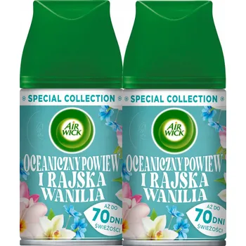 Osvěžovač vzduchu Air Wick Freshmatic náplň Oceánský vánek a Rajská Vanilka 2 x 250ml