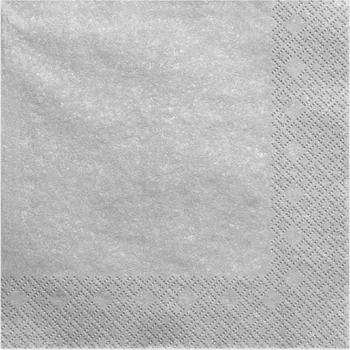 Papírový ubrousek Papírové ubrousky stříbrné 20 ks 33x33 cm
