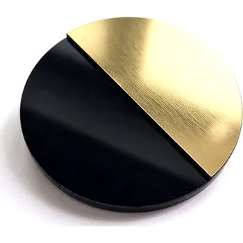 Brož DUALITY brož černá / zlatá výrazná designová brož