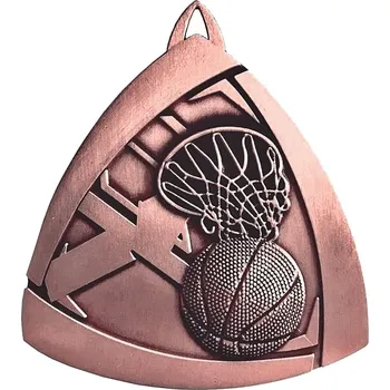 MDX408-AB-sada 10 Ks - Medaile BASKETBAL, barva antická bronzová, průměr 55