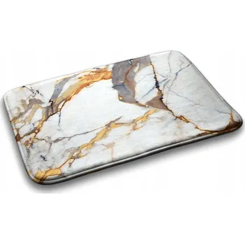 Koupelnová předložka Velká koupelnová předložka měkká Bílý mramor