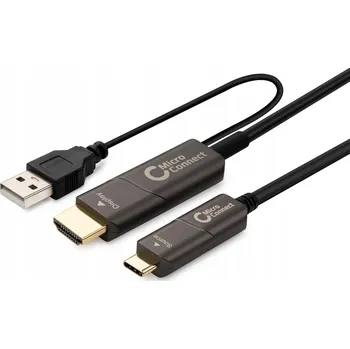 Video kabel Microconnect Premium Optický USB Typ C na HDMI