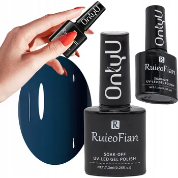 Lak na nehty Tmavě modrý hybridní lak s leskem UV OnlyU/L048