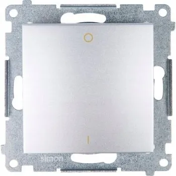 vypínač Jednopólový vypínač pod omítku Kontakt-simon stříbrný DW2.01/43