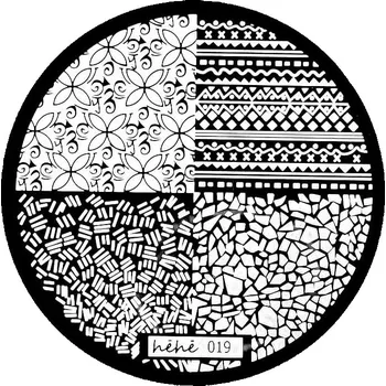 ŠABLONA DESTIČKA VZORY NA NEHTY STAMPING HEHE 019